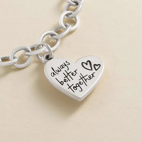 James Avery Artisan Jewelry Charms-Always Better Together Heart Charm