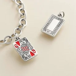 James Avery Artisan Jewelry Charms-Enamel Queen Of Hearts Charm