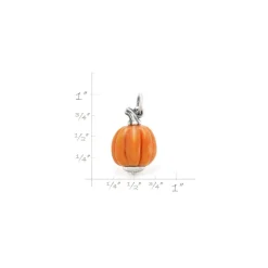 James Avery Artisan Jewelry Charms-Harvest Pumpkin Art Glass Charm