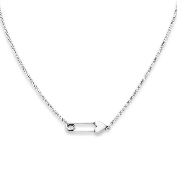 James Avery Artisan Jewelry Necklaces And Chains-Safety Pin Heart Necklace